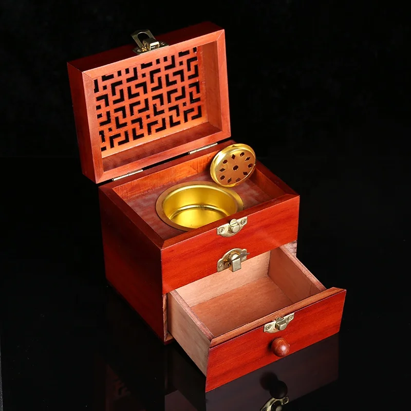 

Деревянная Арабская курильница для благовоний с ящиком ручная работа полый дзен Лежащая фотолаборатория для дома офиса Коробка для благов...