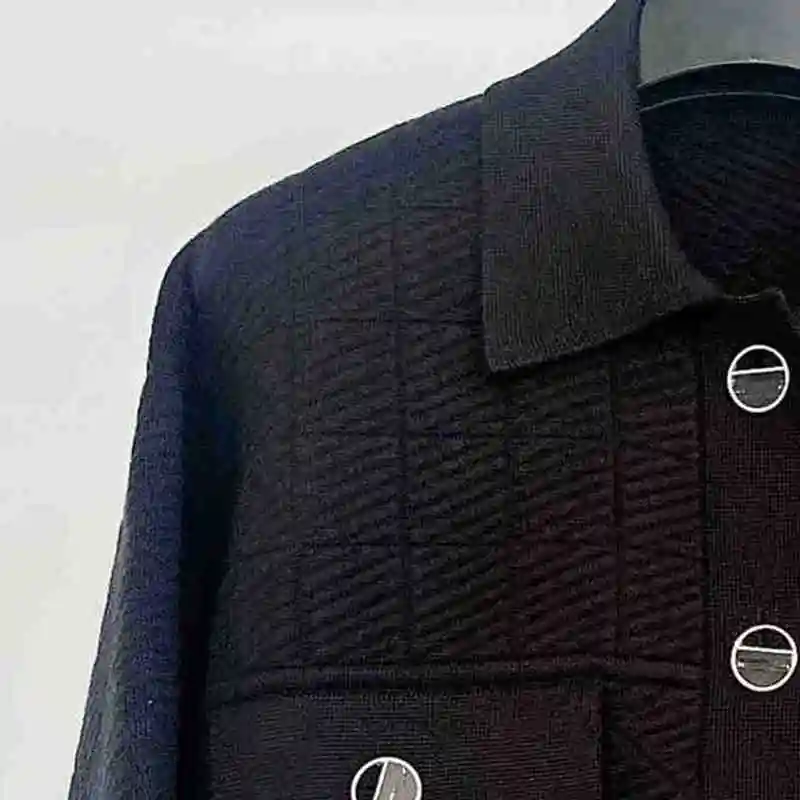 

Women Black Jacket 2023 Early Autumn New Loose and Versatile Knitted Short Coat