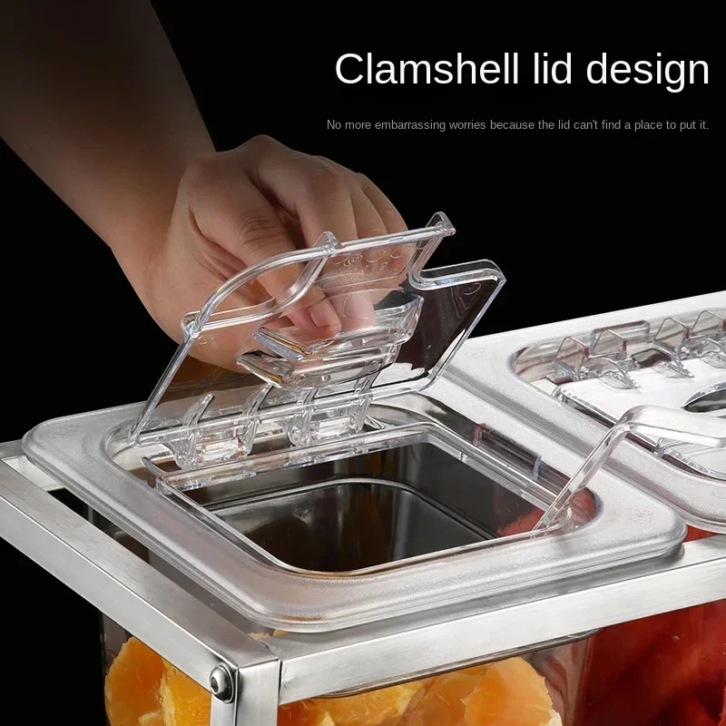 Прозрачные кастрюли GN из акрила прозрачные квадратные для еды выставочная