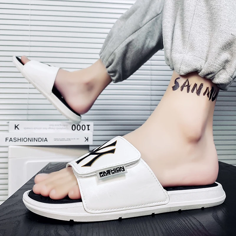 Шлепанцы для мужчин и женщин Нескользящие удобные пляжные сандалии толстая