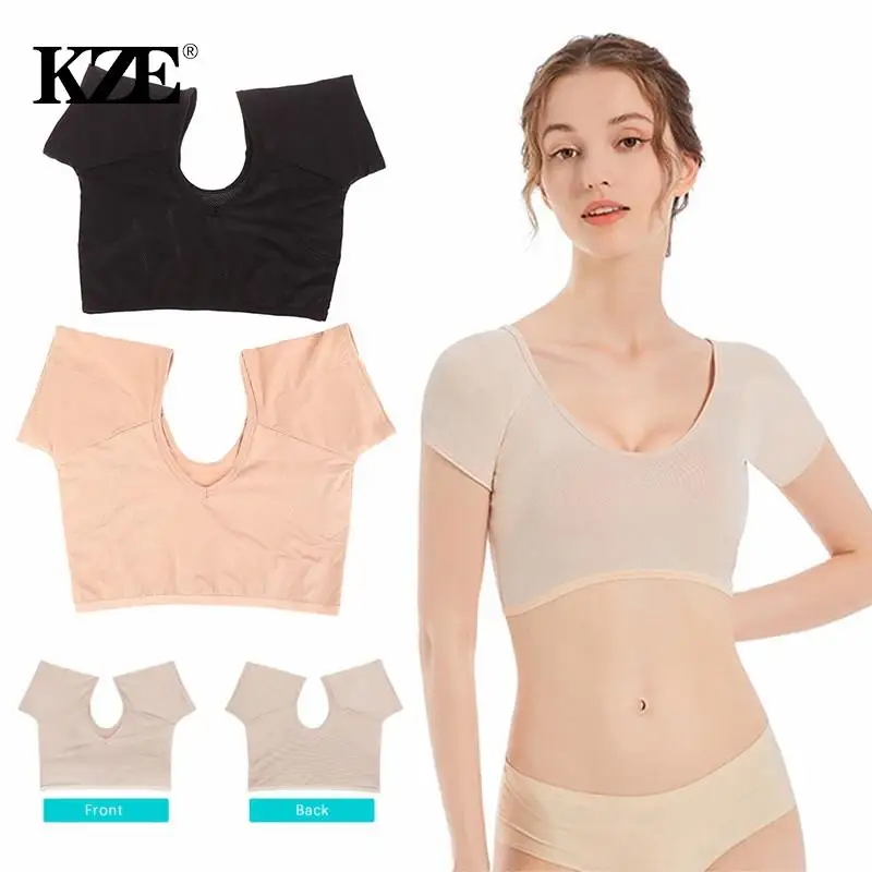 

T-shirt Shape Sweat Pads Washable Underarm Armpit Sweat Pads Reusable Perfume Absorbing Guards Shield Desodorante for Women
