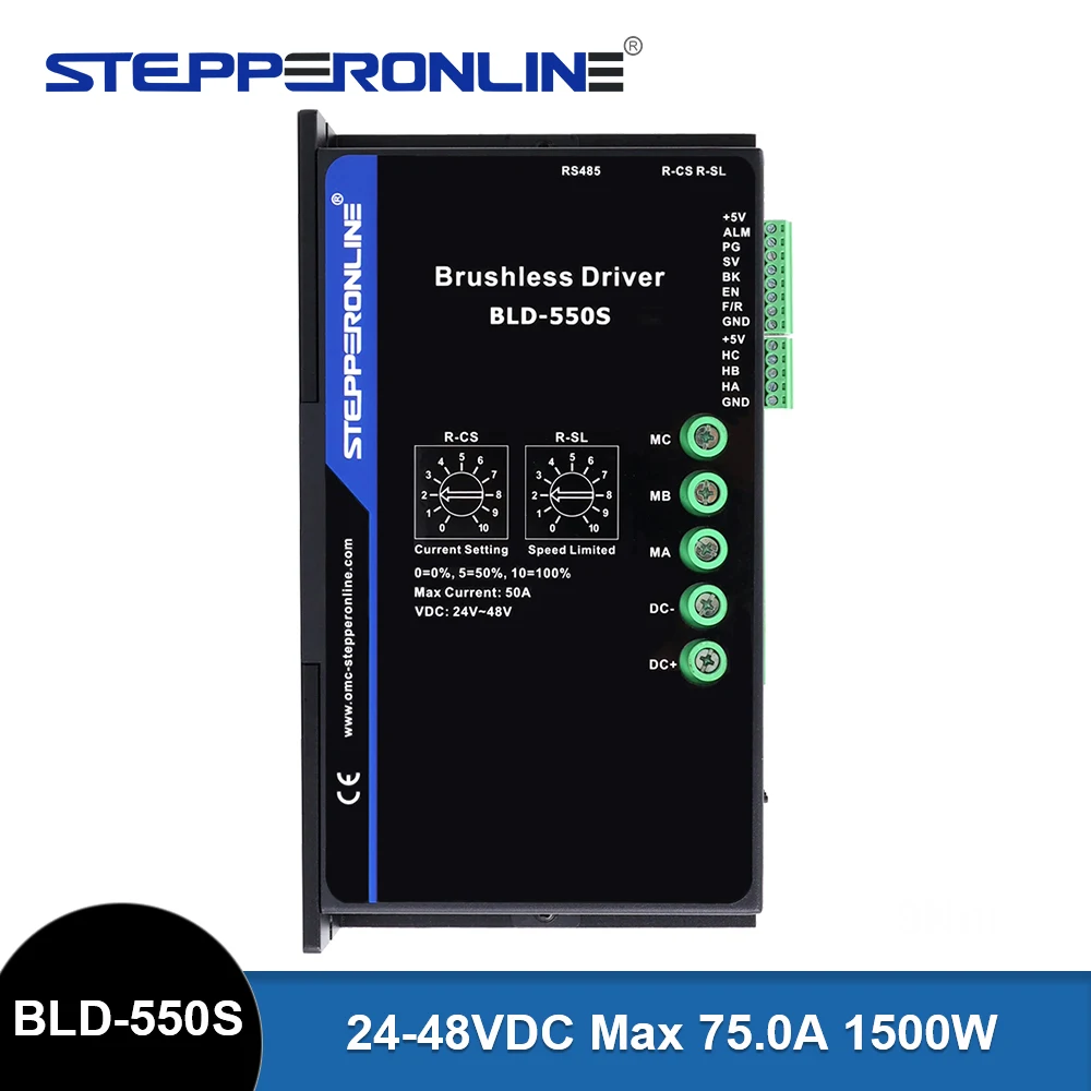 

STEPPERONLINE Цифровой бесщеточный драйвер двигателя постоянного тока 24-48 В постоянного тока Макс. 75,0 А, 1500 Вт для двигателя BLDC