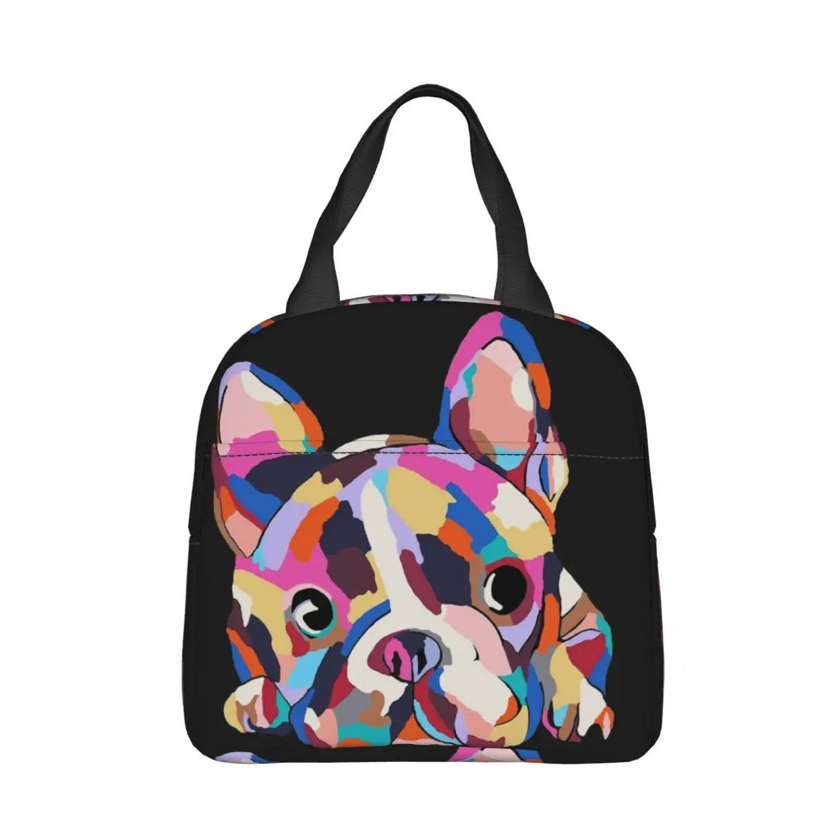 

Изолированная сумка для ланча Zoe, французская бульдог, домашняя собака, любимая женская детская сумка-холодильник, термопереносной Ланч-бокс, сумка-тоут для льда