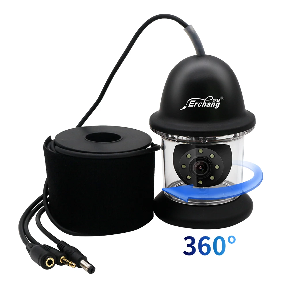 

Erchang F360C Underwater Camera 360° Horizontal Rotation Camera for Fishing Finder 15m Cable 1000TVL Remote Control Led Light