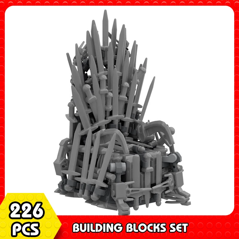 

MOC Famous Movie The Iron Sword King Games Building Blocks Magic Rotating Throne Figures Idea Building Blocks Children Toy Gifts