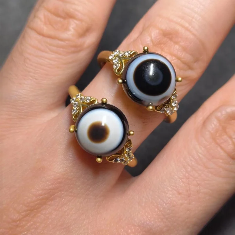 1pcs/lot natural sheep plate bead ring rend rend rend rend rend S925 silver butterfly gold plated Ladies Jewelry folks-custom si