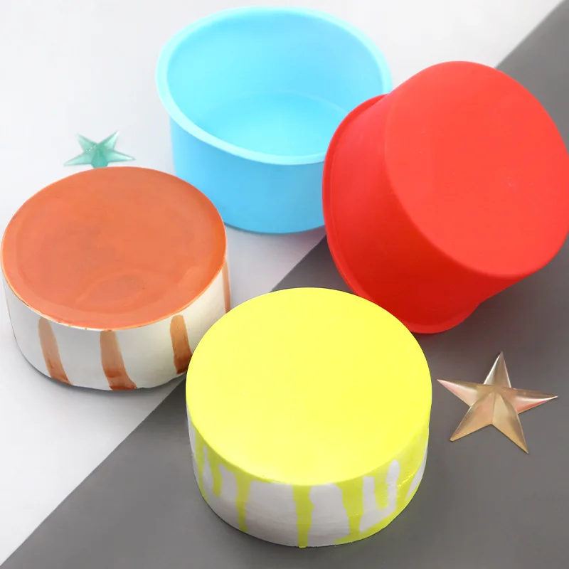 

4 Inch Round Pudding Mold Cake Pan Tray Muffin Mousse Mould Silicone DIY Baking Tools Pastry Dish Kitchen Accessories