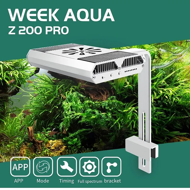 

70W LED Full Spectra Aquarium Light Coral Reef Fish Tank Aquatic Plant Light Saltwater Lighting with APP Control аквариум