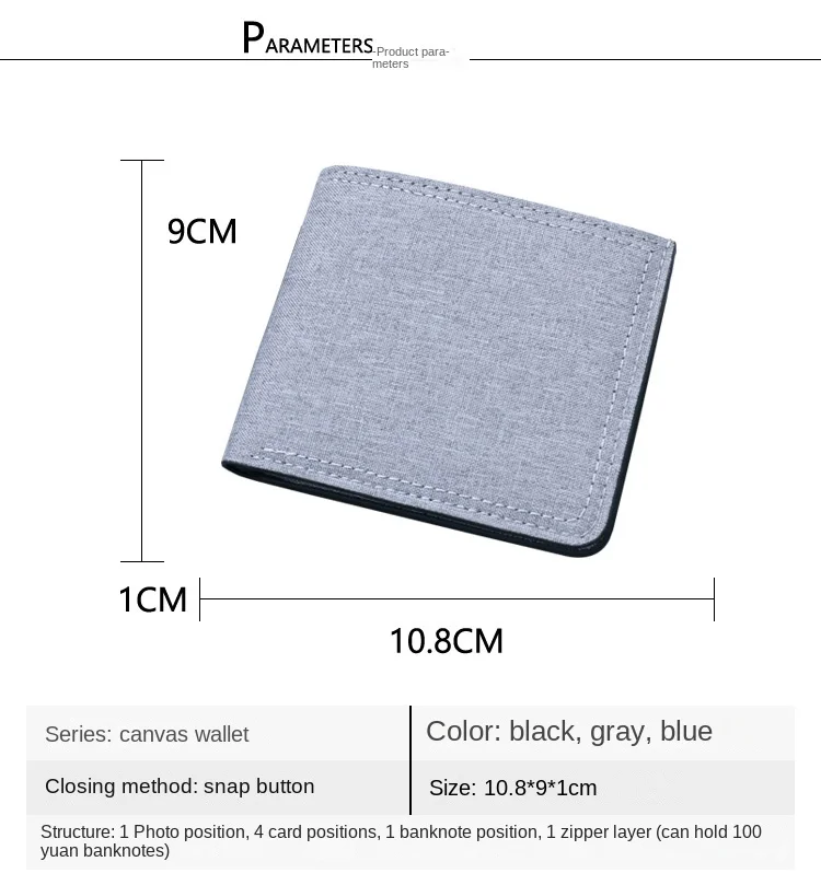 Холщовый кошелек с Микки и Минни Маус черный/синий/серый держателем для карт