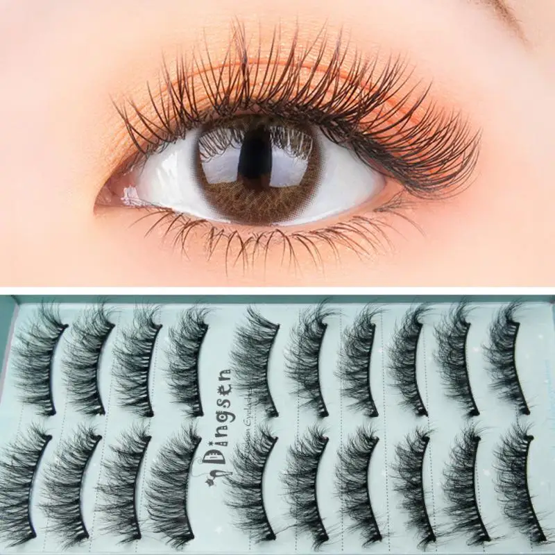 

10 Pairs 3D Three-dimensional Multi-layer Eyelashes Supernatural Simulation Thick Curled Lengthening Fluffy Soft False Eyelash