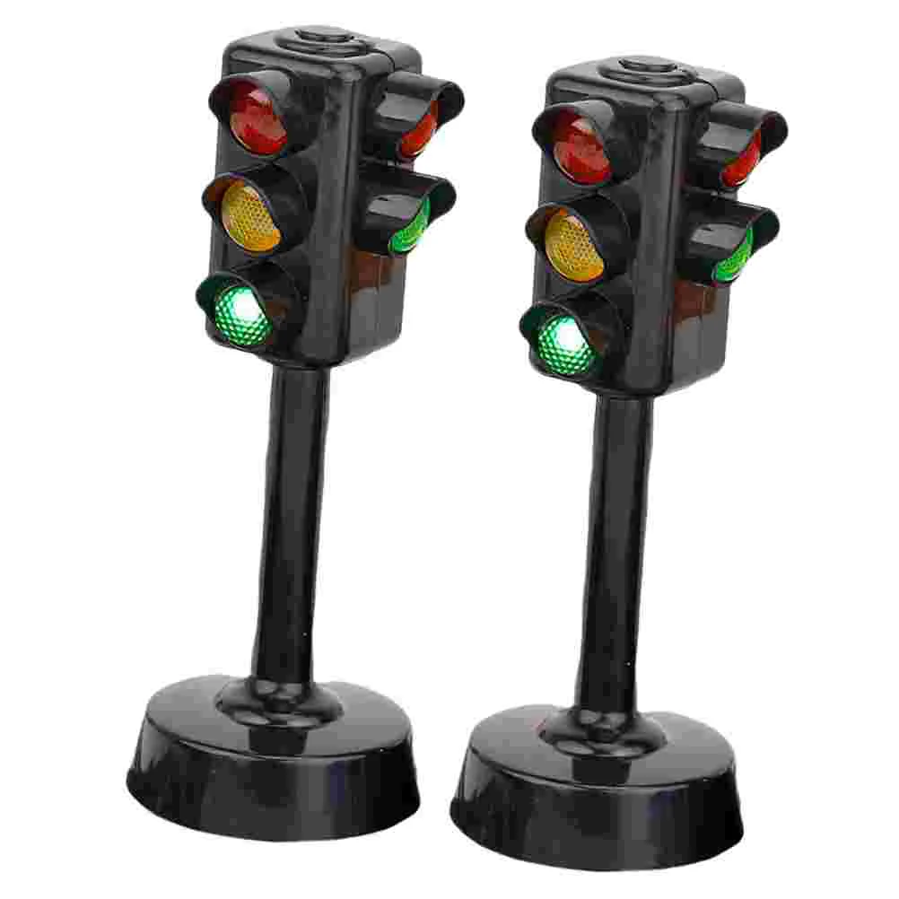 

2pcs Traffic Light Traffic Light Model Traffic Light Table Lamp Educational for City Town Road Street ( Random Size )