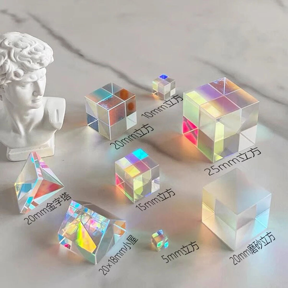 

1PCS Creative Gifts Light Cube Prism Color Six-sided Rainbow Photo Photography