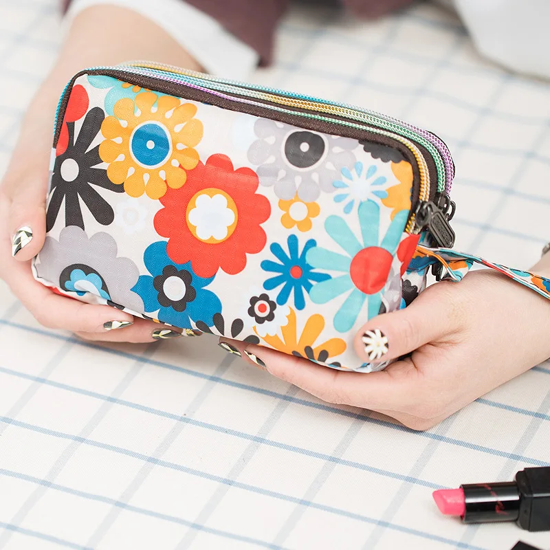 

Women Clutch Canvas Bag Portable Long Wallet Floral Large-capacity Mobile Phone Bag Coin Purse Storage Outdoor Street Handbag