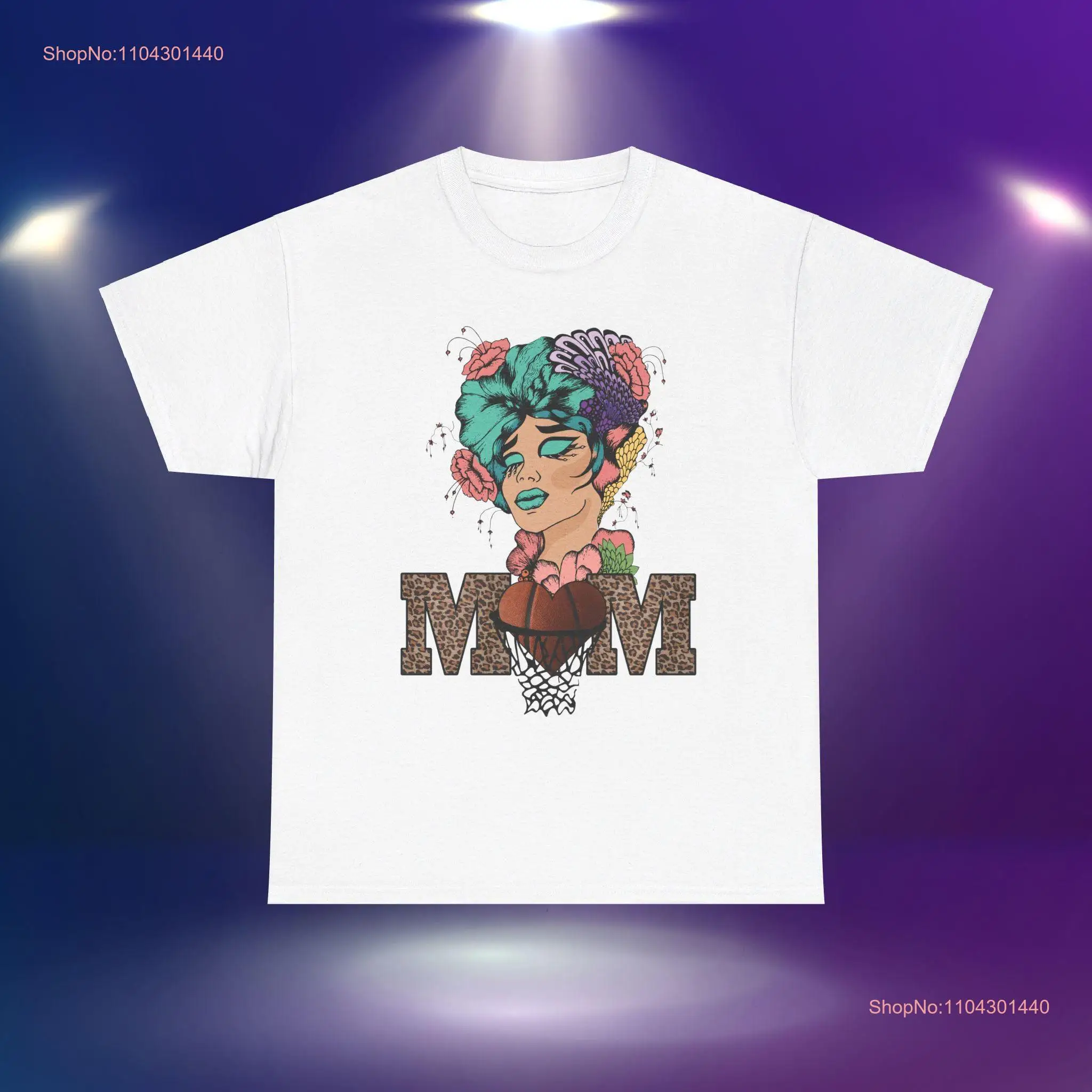 T Shirt for MOM Heavy Cotton women Vintage Cool Inspirational Funny Sports Basketball long or short sleeves