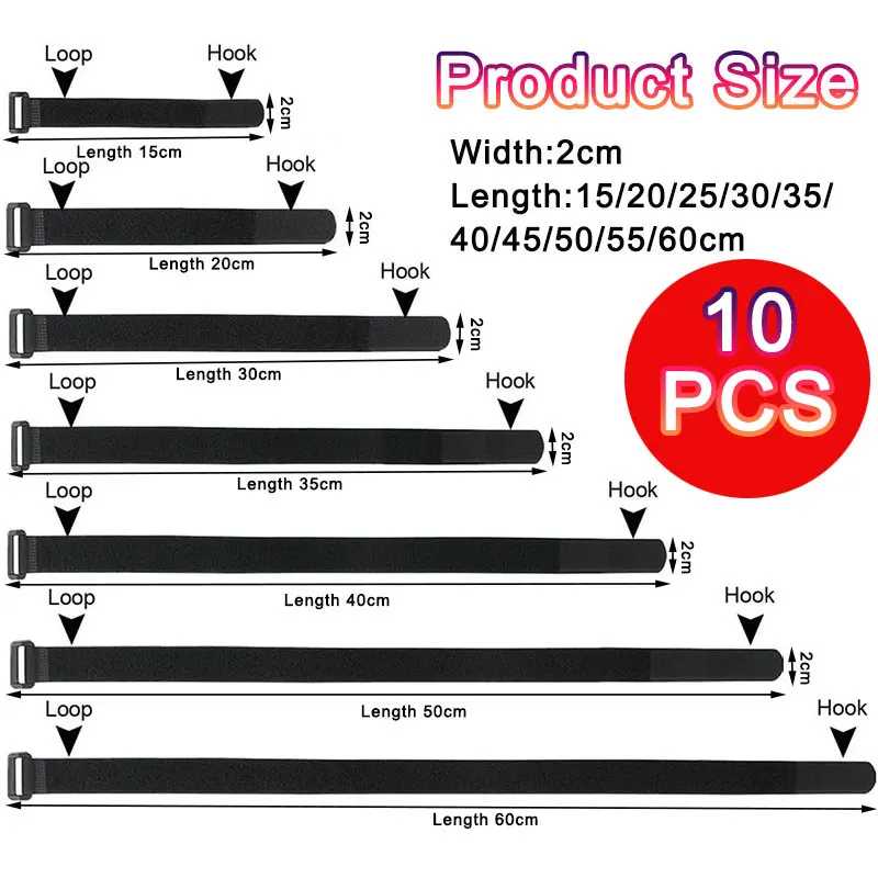 

Многоразовые кабельные стяжки из нейлона 5/10 шт.