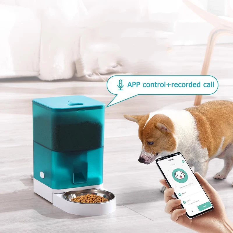 Кормушка для еды LMZOE 4 л кошек автоматический дозатор из нержавеющей стали с Wi-Fi и