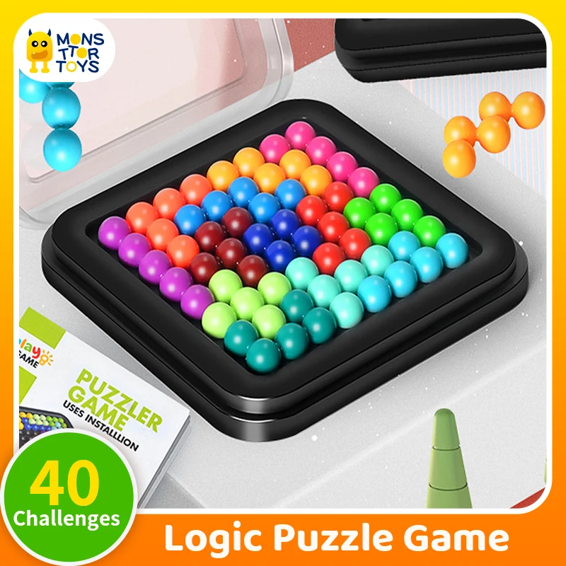 Обучающие игрушки для детей головоломка IQ настольная игра бусины в виде пирамиды