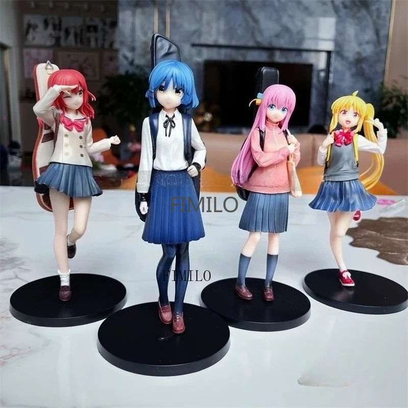 Фото Аниме Bocchi The Rock Фигурки стоячи Kita Ikuyo Gotoh Hitori Guitar Dolls Рисунок Коллекция ПВХ Модели Подарки на день рождения №2