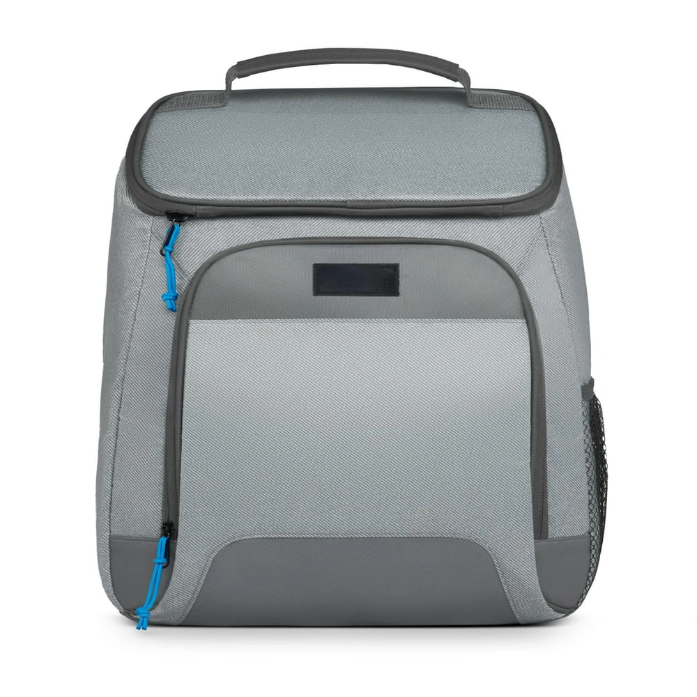 

Can Backpack Soft Sided Cooler, Gray Twill with Ibiza Blue Clear bag stadium approved сумка холодильник Camping