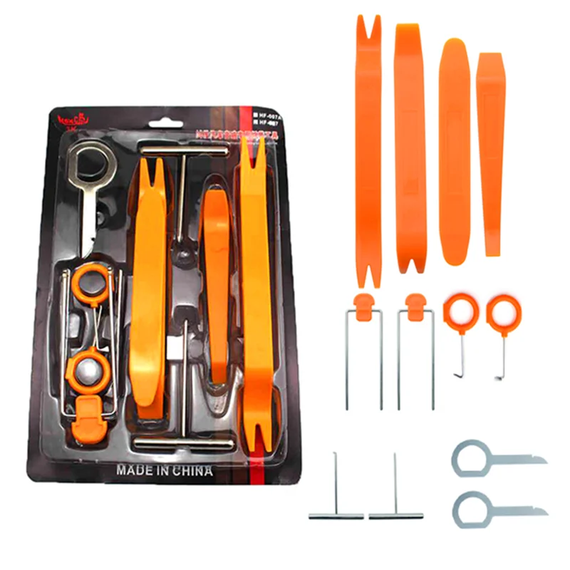 

Car Radio Remover Removal Puller Pry Tool Car Door Panel Trim Upholstery Retaining Clip Plier Hand Audio Tool Set