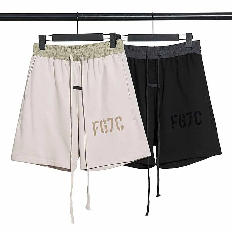 

FG7C Essentials 7th Collection Summer Shorts Men Women Hiphop Streetwear Letter Print Short Fashion Beach Shorts