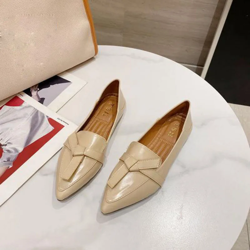 Fashion Flats Office Lady Shoes Elegant Women Flats Pointed toe Casual Woman Footwear New 2022 Plus Size 41