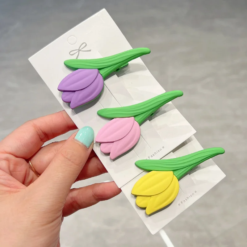 

Flower Candy Color BB Alligator Clip Hairpins For Women Hair Clips Hair Accessories Hairpin Hairgirps Barrette
