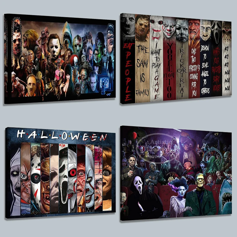 Классические фильмы ужасов злодейки плакат наклейки HD картина с изображением