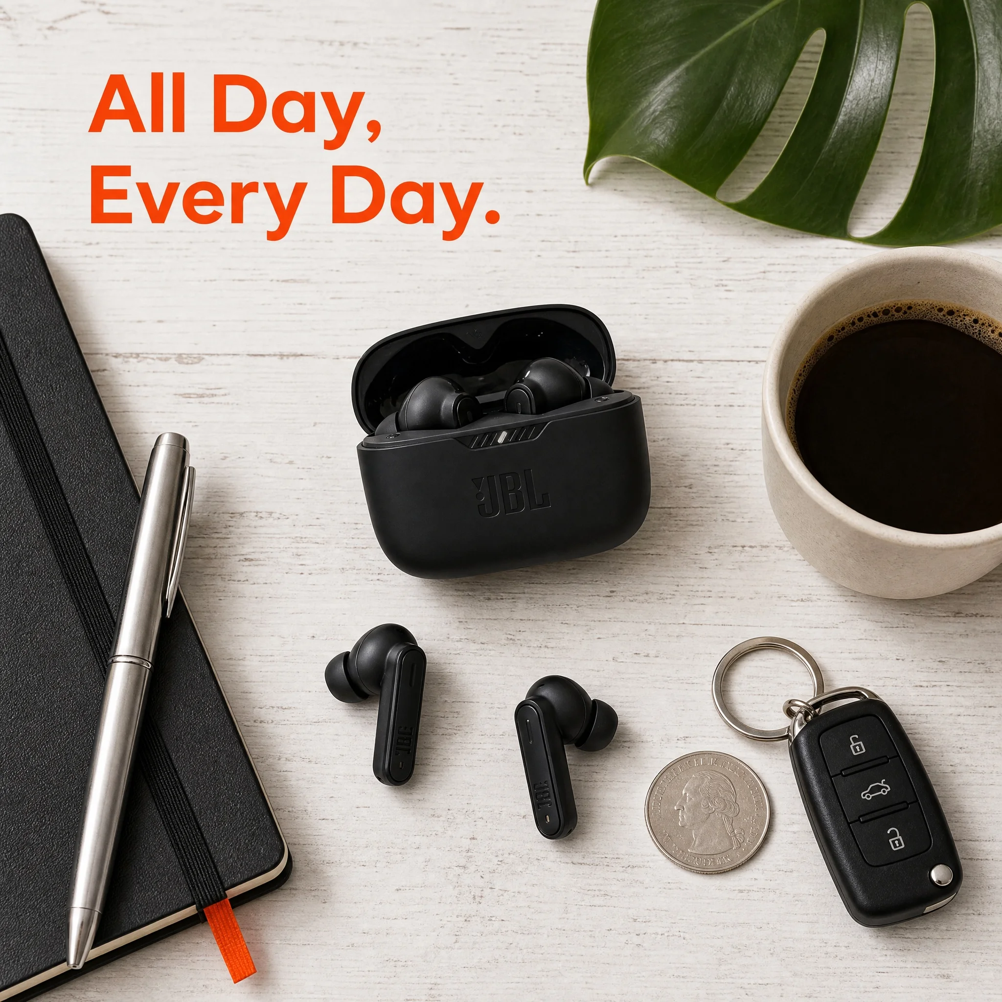 Фото Беспроводные стереонаушники JBL Tune 230NC TWS с глубокими басами, Bluetooth, для спорта и музыки, T230NC №2