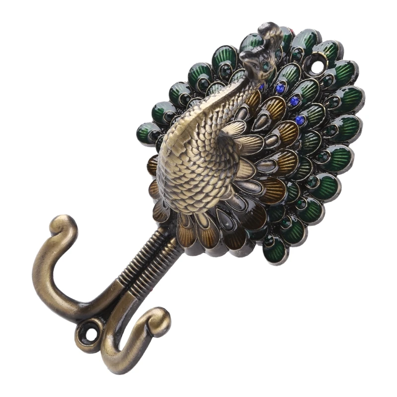 

Винтажный крючок с павлином