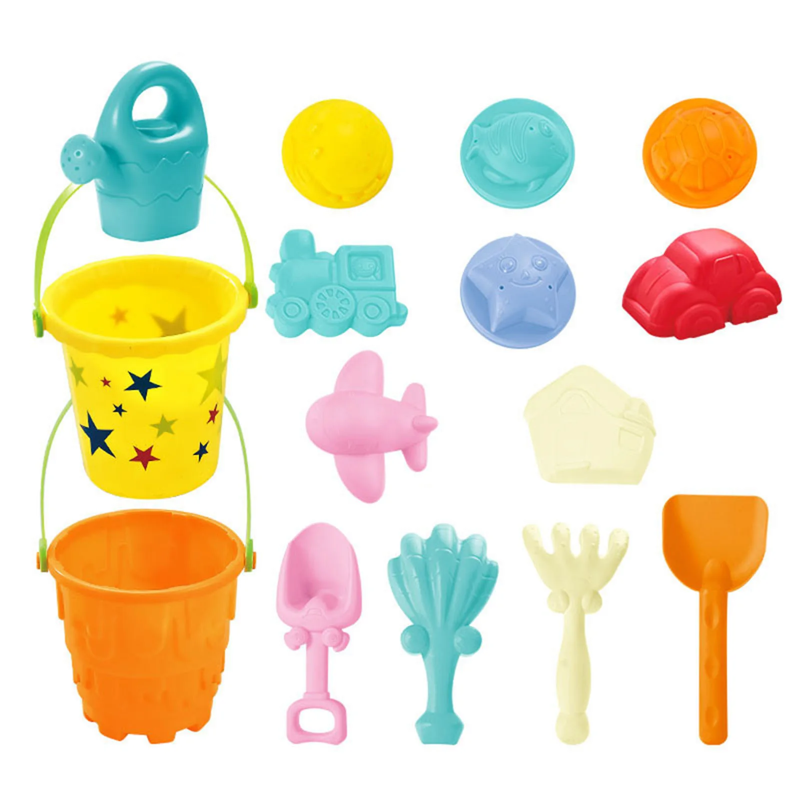 15 шт. детские пляжные игрушки-ведра |