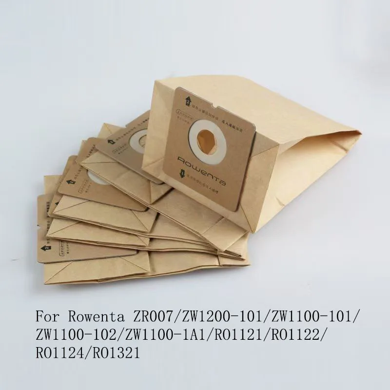 Фото 5 шт., аксессуары для пылесоса Rowenta, мешки для пыли для Rowenta RO1124/RO1131/132/RO1136/RO1321/RO1336, одноразовые бумажные мешки для пыли №1