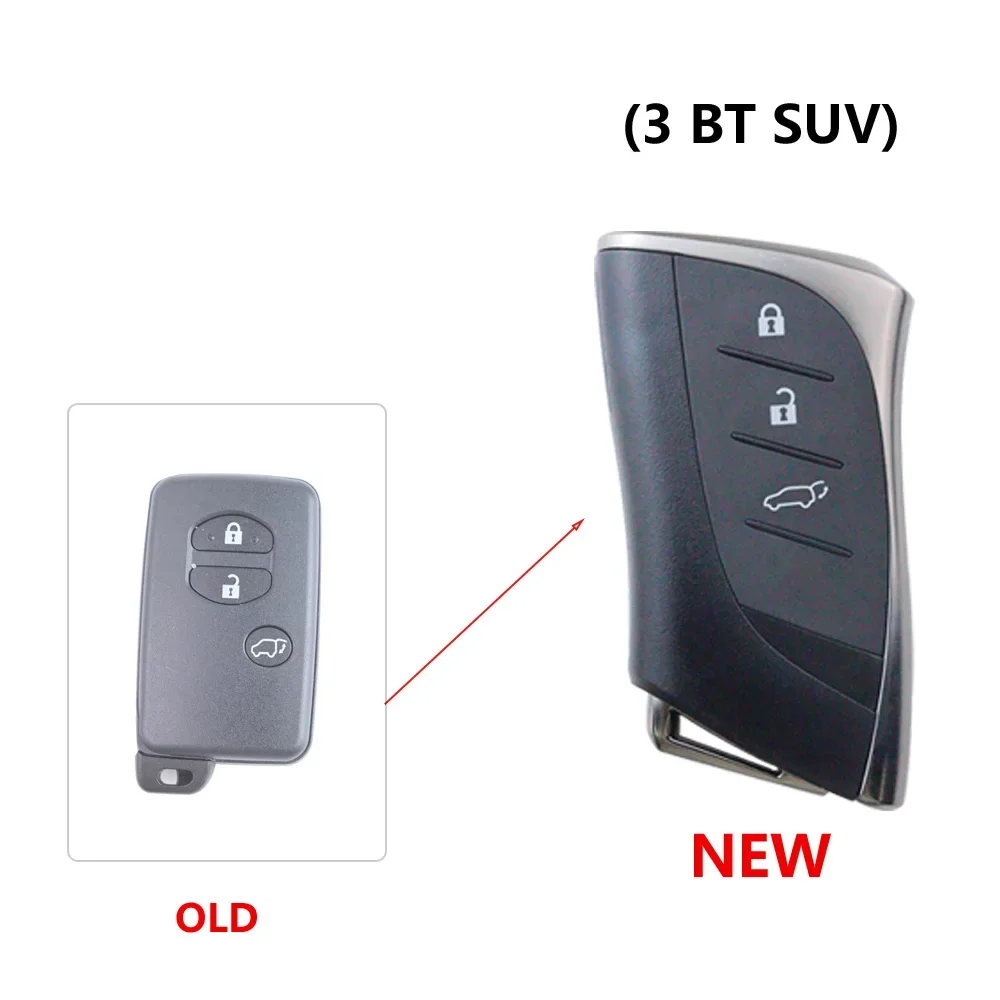 

Обновленный автомобильный брелок для ключей, корпус для Toyota Land Cruiser Prado Avensis IQ Corolla Prius Highlander Yaris Alpha Aqua Auris