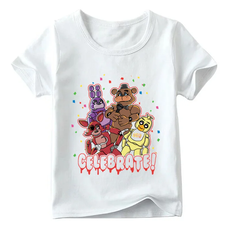 

2022 New Kid 3D Five Night At Freddy Fnaf T -Shirt Children Cartoon Printed Tee Shirts T shirt For Boys