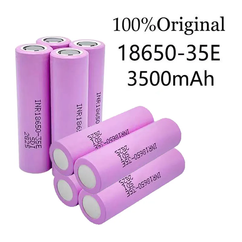 

Free Shipping Rechargable Battery 100% Original for 18650 3500mAh 25A Discharge INR18650 35E 3500mAh 18650 Battery Li-ion 3.7v