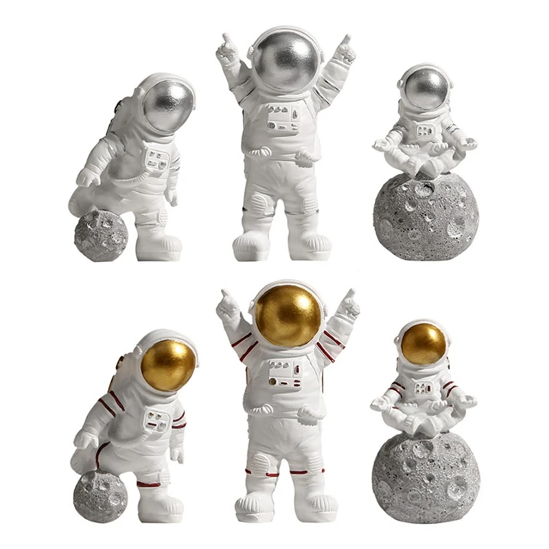 

3PCS Resin Diving Astronaut Figurines Mini Diver Astronaut Statue Home Office Decor Living Room Desktop Ornament
