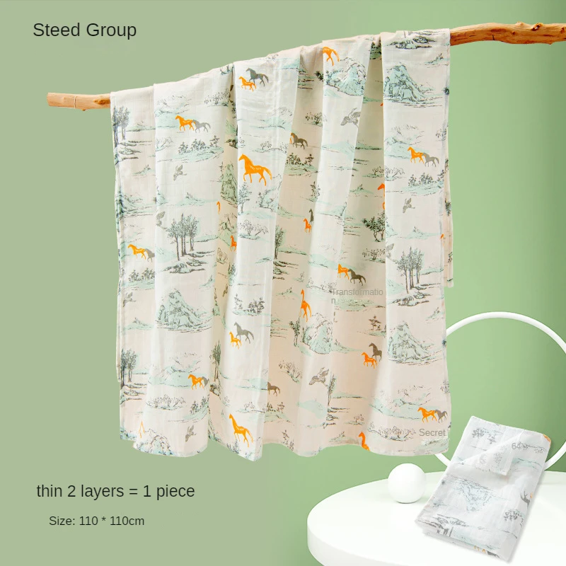 

Blankets Baby Blanket Swaddle 110*110cm Newborn Muslin Infant Bedding Babies Stuff for Newborns Swaddling Blanket Sleeping Bag
