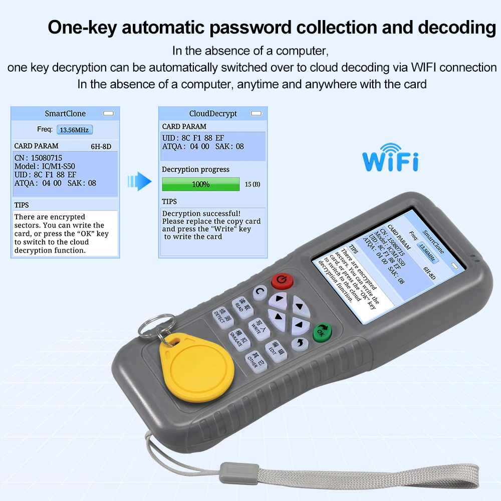 Фото Дубликатор RFID-программатора, 125 кГц, NFC-считыватель, 13,56 МГц №3