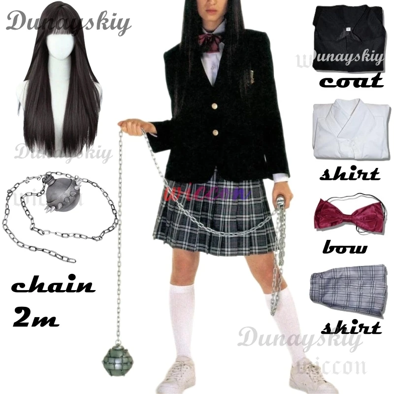 Halloween Gogo Yubari Cosplay Black Uniforms The Movies Kill Vol.1 Bill Costume Gogo's School JK Skirts For Woman