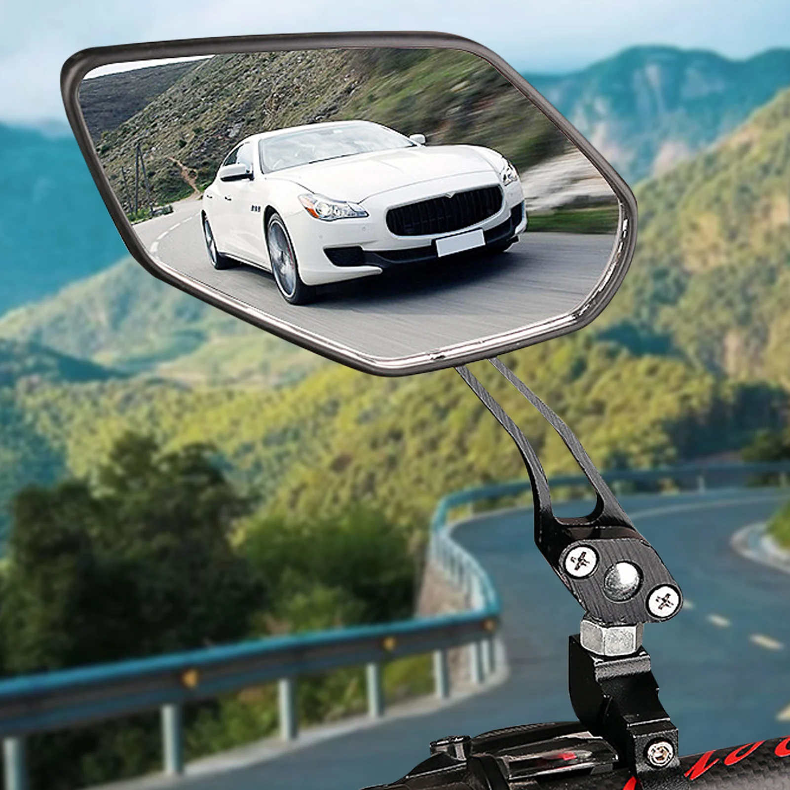 

Велосипедные зеркала заднего вида, 2 упаковки, противоударное стекло, широкоугольные велосипедные зеркала, легкая установка, с держателем, ...