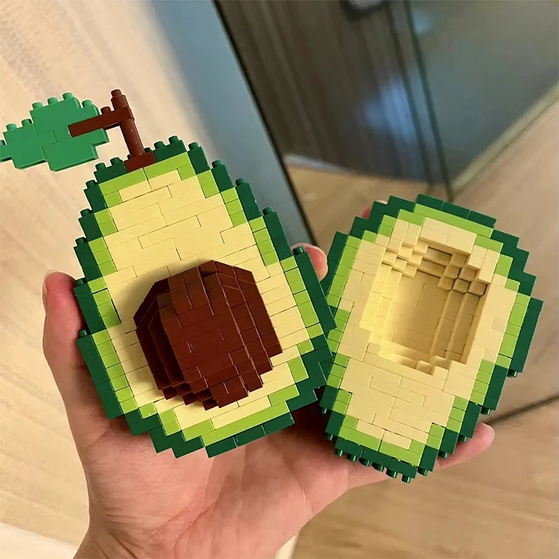 Bibilock City Fruit Model Avocado Apple Lemon Orange Micro Mini Building Blocks Idea Series DIY 3D Bricks Toys Children Gifts