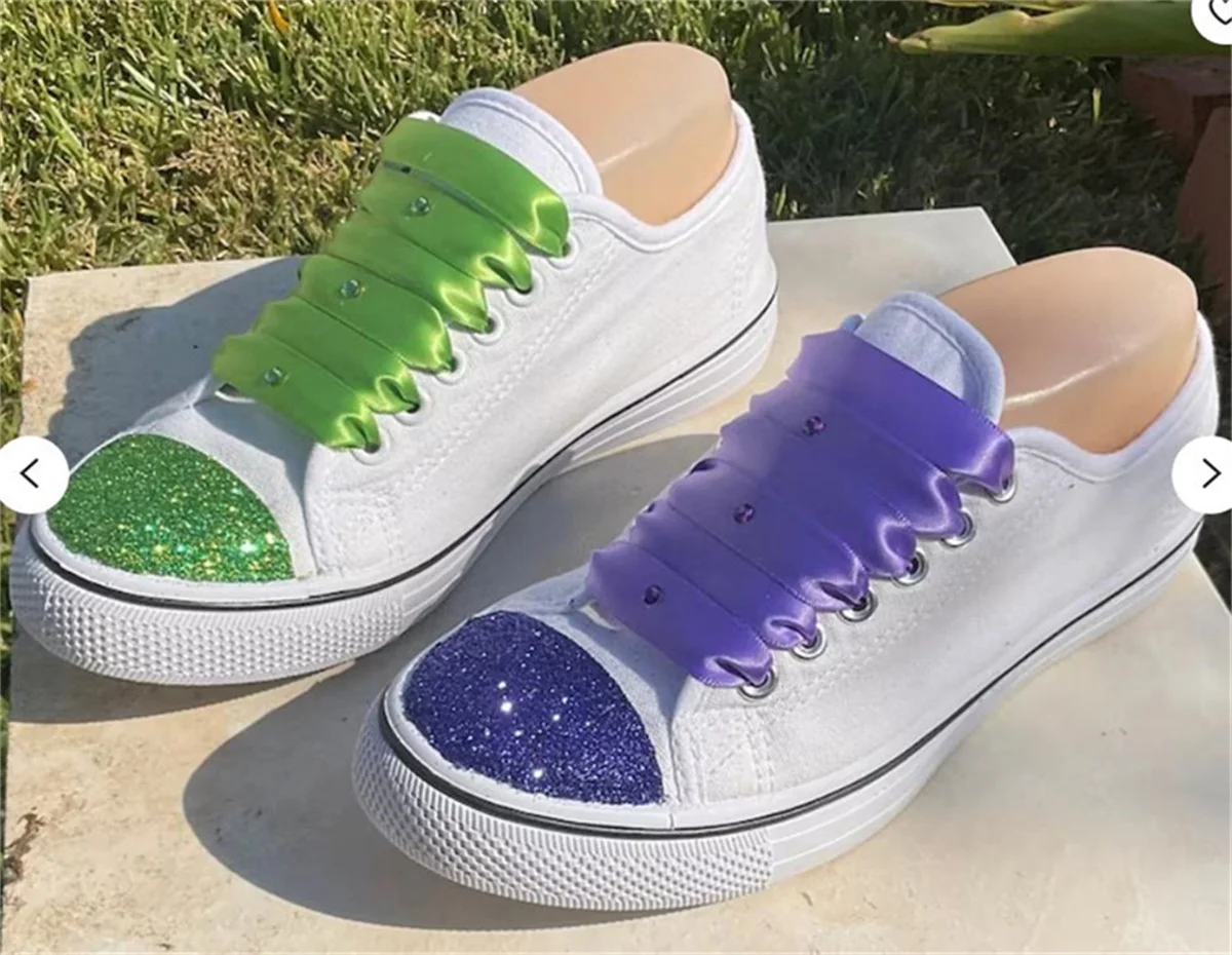 

Sequin rhinestones classic handmade custom canvas shoes Low top lace lace-up casual sneakers men and women plus size 35-46