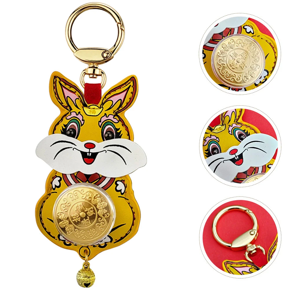 

Keychain Rabbit Key Zodiac Chinese Year Bag Animal Charms Hanging Pendants New Feng Pendant Keychains Shui Bunny Ring Gift Car