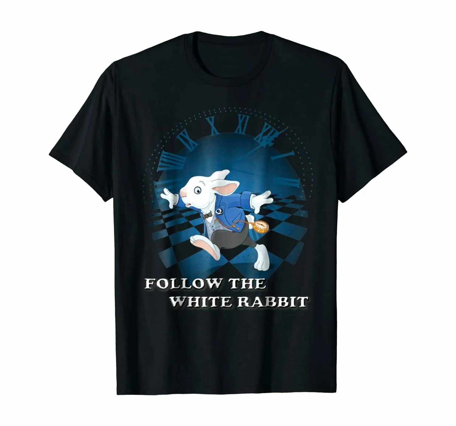 

Футболка QAnon «Следуй за Белым Кроликом», теория заговора, 100% хлопок, круглый вырез, летняя повседневная мужская футболка с коротким рукавом, размер телефона