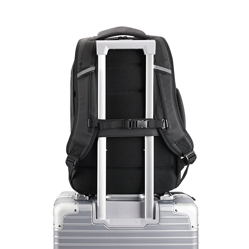 Nylon Men's Black Business Backpack Computer Bag Casual Travel Backpac