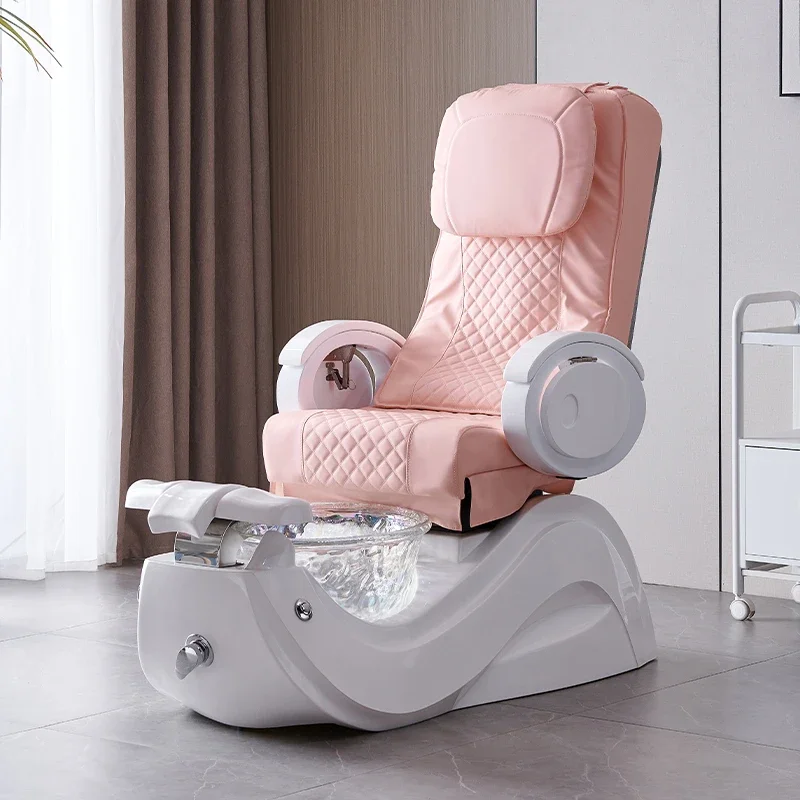Салон красоты ногтей гидромассажный насос для ног спа массаж розовый стул