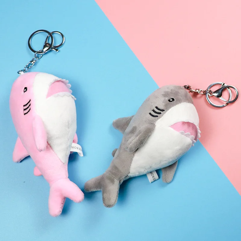 

Cartoon Shark Keychain Creative Plush Toy Luggage Car Phone Pendant Cute Blue Whale Doll Keychain Ornaments Jewelry Gift Trinket