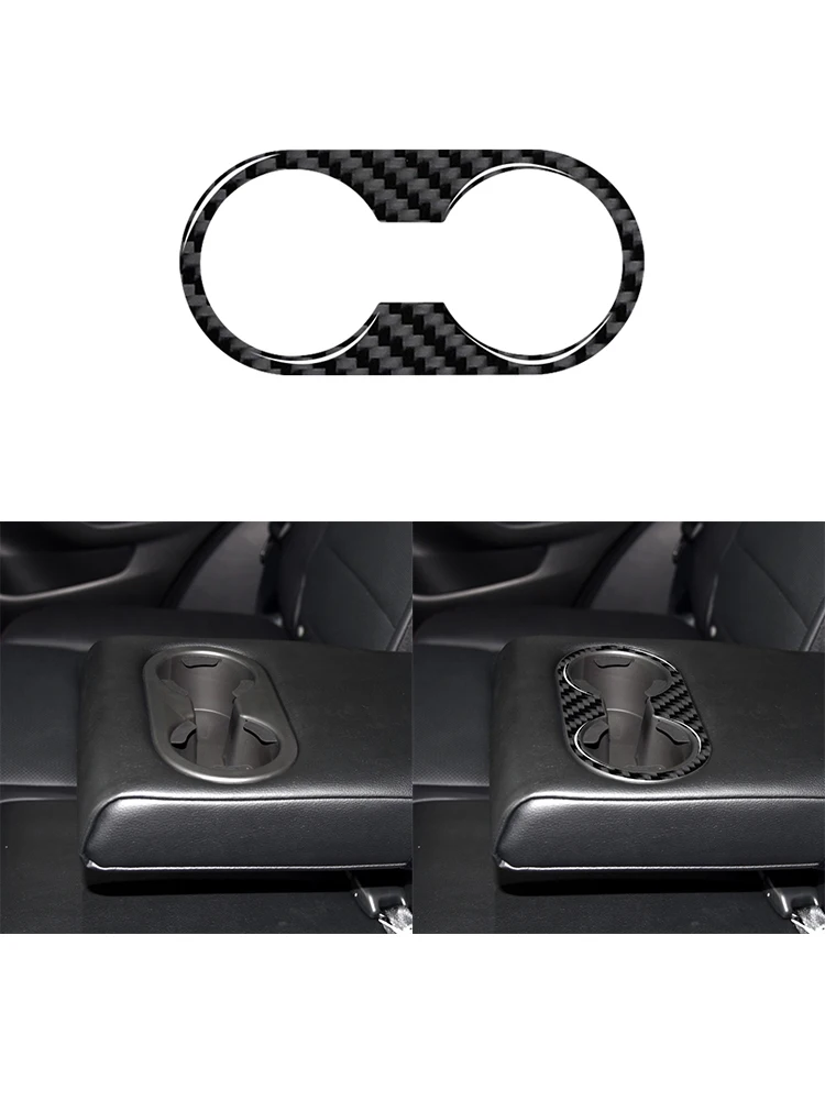 

Аксессуары для Mazda CX-5 2013 2014 2015, стиль из углеродного волокна, внутренний задний сливной держатель для чашки, накладка, наклейка, украшение