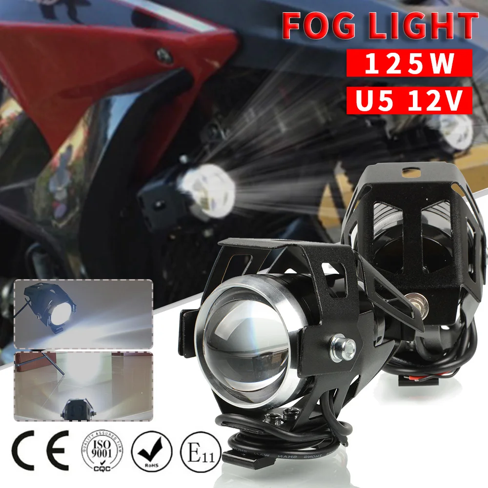 125W 12v U5 motorcycle headlights led spotlight head lamp spot fog lights for BMW K1300S k1600 K1600GT K1600GTL Integra 750  - buy with discount