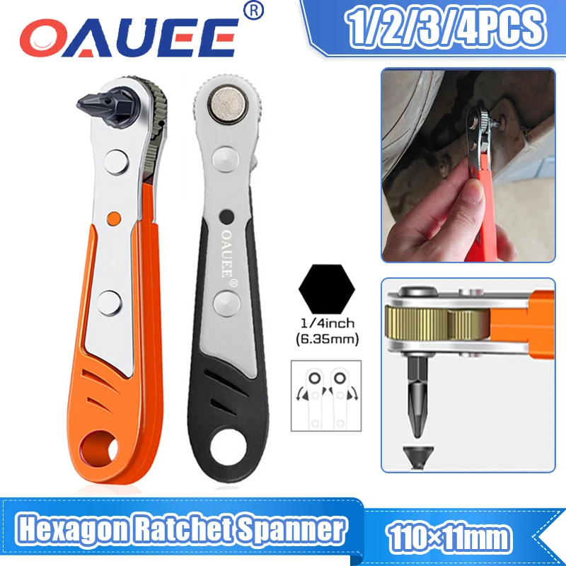 

Hexagon Ratchet Spanner 1/4 Inch Mini Hex Quick Release Socket Tools Household Handle Repair Wrench Screwdriver Drill Bits Tools